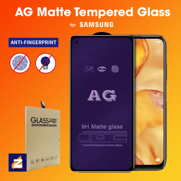 Samsung A72 A52 5G A32 4G A21s AG Matte Anti-Blue Light Tempered Glass Full  Cover Clear Full Adhesive Anti Fingerprint Anti Smudges 9H Edge to Edge