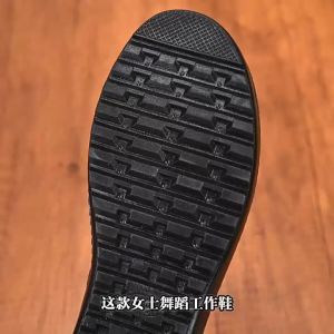 WomenS Black Soft-Soled Dance Shoes Flat Shoes For Hotel Work Work Shoes Mid-Heel Mom Shoes Non-Slip
