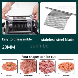 Upgraded Electric Meat Slicer Commercial Onion Cutting Machine 2.5mm Blade Pitch Potato Slicing Machine Cabbage Shredder Vegetable Fruit Cutter