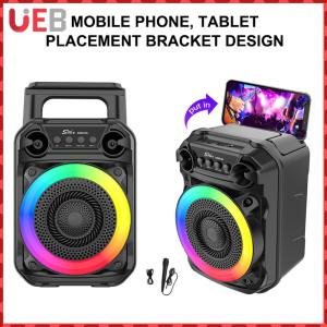 UEB Portable Bluetooth Karaoke Speaker with RGB Lights Waterproof Design for Indoor Outdoor Use