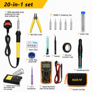 KEELAT 480°C Digital Electric Soldering Iron Portable Soldering Iron Set Household Welding Repair Tool with 20V Battery