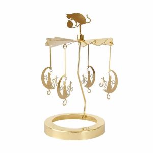 JAYQQ Đồ trang trí hình cây nến Giá đỡ nến xoay Trang trí Giáng sinh và Halloween loại Đèn trang trí hình vòng quay Sáng tạo Thanh lịch Máy quay nến Trang trí nhà cửa lãng mạn