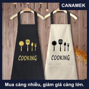 【CANAMEK】 Tạp dề không thấm nước oilproof có thể lau tay nhà bếp quần áo làm việc nhà nấu ăn làm sạch nam giới và phụ nữ phổ quát không tay tạp dề