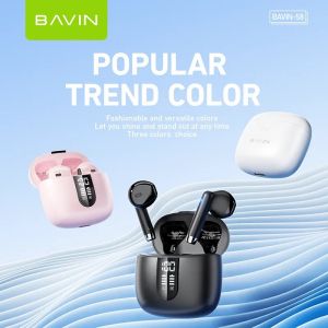 ADL BAVIN BA58 Earbuds TWS HiFi Wireless Bluetooth 5.3V Stereo Earphone w/ Built In Mic Long Battery Life Touch Control