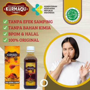 Obat Bau Mulut Permanen Penghilang Bau Mulut / Anti Bau Mulut Pengharum Penyegar Nafas Mulut Paling Tahan Lama Berhari-Hari - Kurmaqu Madu Herbal