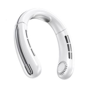 Wearable Fan Bladeless Fan Rechargeable 360 Degree Cooling 5 Speed Adjustable Quiet for Home Office Travel Sports