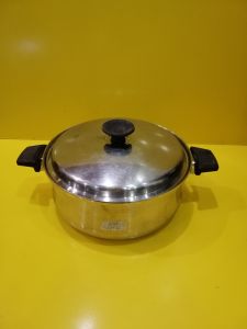 Nồi inox Mỹ xuất Nhật size 28cm cao 12cm (mã 996) Dùng được bếp từ_Hàng Nhật bãi đã qua sử dụng