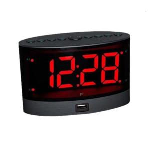 Wireless Bed Shaker Alarm Clock for Heavy Sleepers Vibrating 2 Alarm Adjustable Volumes and Brightness USB Rechargeable