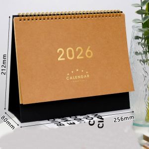 CANICECA 2026 Desktop Paper Calendar Multi-function Yearly Agenda Organizer Fashion Notebook Planner Scheduler Home Office