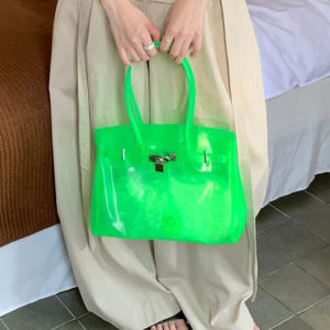 kiiikiii Same style jelly bag Kelly bag new summer commuter tote bag fashionable medium-sized bag for women
