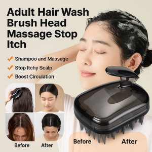 Hair Washing Tools Translucent Blue Shampoo Comb All Seasons Relief of Scalp Itching Improve Blood Circulation