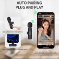 K9 Wireless Microphone Rechargeable Audio Video Recording Mic For Type & IOS Live Vlogging Mobile Phone Microphone. 