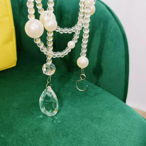 2025High-End Imitation Pearl Crystal Door Curtain Living Room Partition Decoration Bead Feng Shui Curtain New