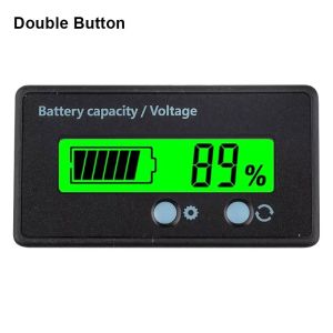 RBRY 1Pcs DC 12V 24V 36V 48V 60V 72V. Đồng hồ đo pin Cài đặt phía trước và nút bật/tắt có báo động Chỉ báo dung lượng pin  Chỉ số phần trăm Đồng hồ đo điện áp