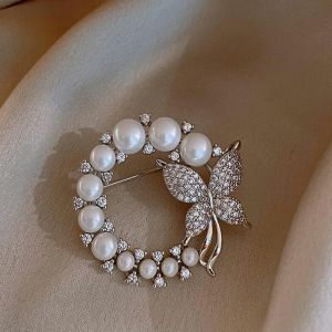 Bestella✨Bros Kupu-kupu Modis/Bros Mutiara Emas Dan Perak/Pin Sorban/Aksesoris Jas COD