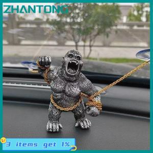 ZHANTONG Car Dashboard Angry Gorilla Figurines Ornaments Funny Car Interior Accessories Room Desktop Decorations