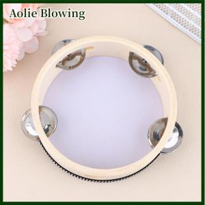 Aolie 1Pc 15cm Wooden Tambourine Drum Kids Handheld Drum Percussion Musical Instruments Toys For Children Educational Toys