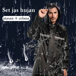 COD Jaket Jas Hujan Setelan Jaket Hujan Adult Split Jas Hujan Set TERMURAH Raincoat Rainwear Ready Stok Jakarta
