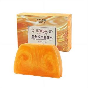 Essential Oil Perfume Soap Korea Whitening Original — Natural Herbal Amino Acid Golden Soap Long Lasting Luxurious Fragrance Moisturizing Bath Body Soap