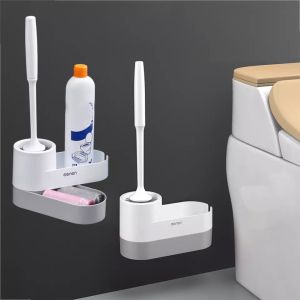 【Fans tone】TPR Toilet Brush Rubber Head Holder With Storage Base Household Floor Cleaning Brush For Toilet WC Bathroom Accessories
