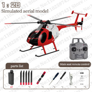 ST【In stock】【Original Available】RC ERA New 1:28 C189 bird RC Helicopter TUSK MD500 Dual Brushless Simulation Model 6-Axis Gyro Simulation Model Toys