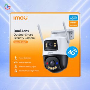 Camera Ngoài Trời Imou Cruiser Dual 2C 4G 6MP (3MP+3MP) - Dùng Sim 4G 2 Mắt Quan Sát Có Màu Ban Đêm Cảnh Báo Chớp Đỏ Xanh