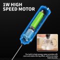 Yummy.miya Portable Milk Frother Coffee Whisk Egg Beater Drink Mixer Handheld Battery Operated Stainless Steel Low Noise Rumah Tangga Latte Baking. 