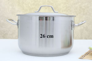 Nồi Luộc gà inox 430 đáy 3 lớp nắp inox Fivestar dùng được mọi loại bếp từ bếp hồng ngoại bếp gas bảo hành 5 năm