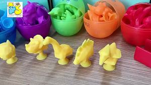 Educational Toys Rainbow Counting Soft Gel Animal suction cup Color matching dinosaur eggs Montessori teaching aids