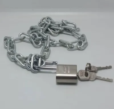 Harga Hemat !! Rantai Dan Gembok 30mm Stainless / Rante Gembok Dan Kunci / Rante Gembok Pager / Rante Besi Gembok / Kunci Gembok Rante Pagar / Rante Gembok Ukuran 3 mm / 1/8 Murah / Rantai Kunci Pagar Pintu Gerobak Sepeda Motor Dan Lainya