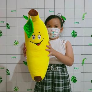 GẤU BÔNG HÌNH TRÁI CHUỐI CHO BÉ 1 TUỔI GỐI ÔM CHO BÉ 100% GÒN VẢI MỊN AN TOÀN CHO BÉ