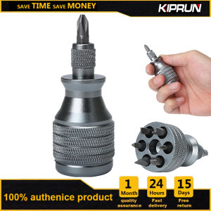Bộ tuốc nơ vít kiprun tuốc nơ vít mini Titan 7 trong 1 tay cầm hợp kim nhôm có độ cứng cao có rãnh Phillips bit dụng cụ mang theo hàng ngày đa chức năng
