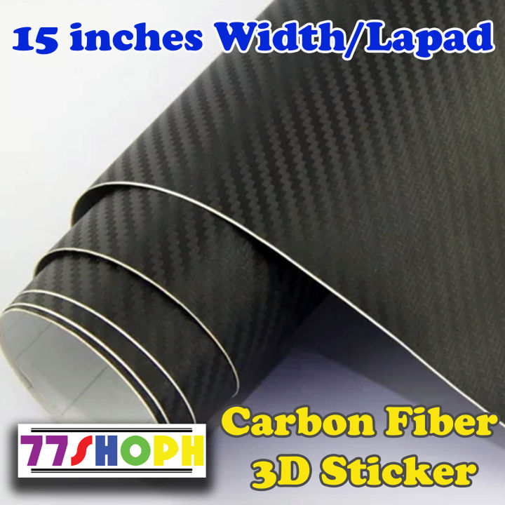 Carbon Fiber Sticker 3D Black CF15 | Lazada PH