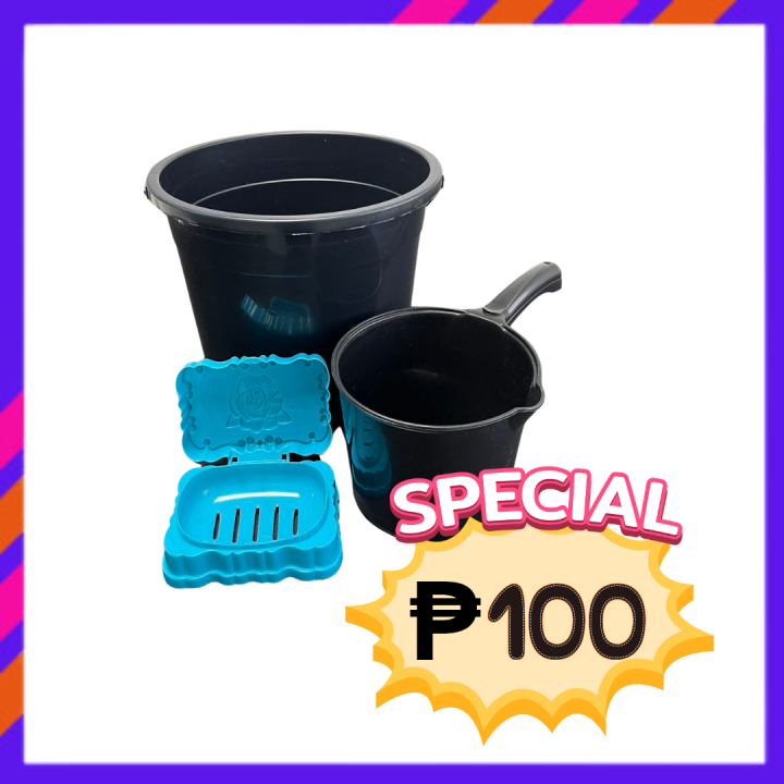 Edepot NewBundle 100 pesos Pail, soap case and water dipper all set