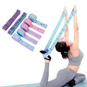 ALLLUCK Đàn hồi Đai giãn yoga Có thể điều chỉnh Kỹ thuật số Dây co giãn khi nhảy Đa chức năng Lưới 10/12 Dây kháng lực dành cho Yoga nhảy Latin thể dục dụng cụ