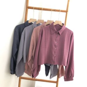 HANIN CROP / KEMEJA CROP / KEMEJA CRINKLE