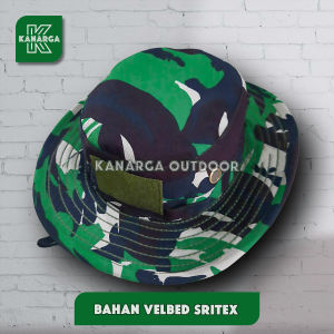TOPI RIMBA TNI ANTI AIR BAHAN VELBED WATERPROOF