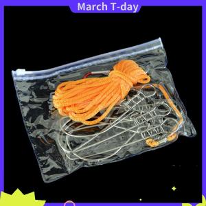 March 3.5 Meters Fishing Rope Stainless Steel River Fish Lock Buckle Outdoor Fishing Tackle Lanyard Carp Fishing Accessories