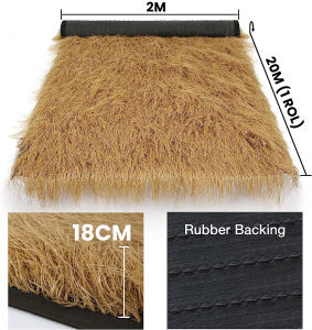 Atap jerami sintetis gulungan rumput buatan untuk bar pesta dekorasi atap jerami