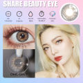 【COD】New ~2pc/Pairs OMG~Sweet Girly Brown Contact Lense PURPLE color Big Eye Natural Color Doll Eye Contact Lens Contacts Yearly Use 0 Degree-Diameter 14mm. 