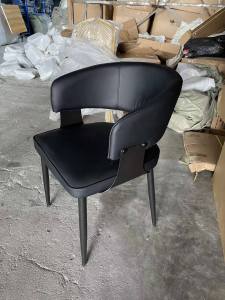 Yali Home Dining Chairs 1pc New Modern with Curved Backrest in Red Brown Black and Biege Colors