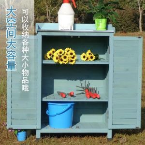 Outdoor Household Balcony Shoe Cabinet Villa Door Large Capacity Storage Cabinet Waterproof and Sun Protection Garden Tool Storage Cabinet