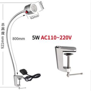 btnx 5W Flexible Hose Lamp for Lathe Milling Machine Repair Bench Industrial Lighting，LED Machine Work Light with G-Clamp T6H1N