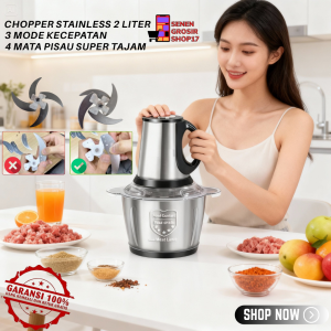 SN COD Chopper Blender daging penggiling Meat Blender Elektrik Stainless Steel Chopper Grinder/VS