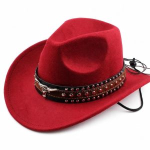 FLYING Cảm giác Mũ cao bồi miền Tây Đồ trang trí đầu bò Vành rộng Mũ Fedora Jazz  Phong cách dân tộc Mũ đội đầu kiểu Tây Tạng Phụ nữ