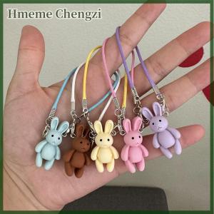 Hmeme Cute Cartoon Mini Bunny Pendant Dollhouse Accessories For Plush Doll Neck Decoration Kawaii Rabbit Model Charms Dress Up Toy