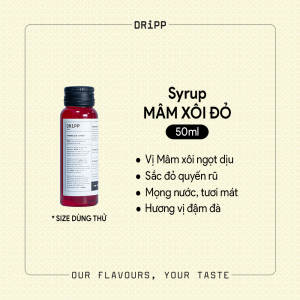 SIRO DRiPP MÂM XÔI ĐỎ 50ML -  FRAMBOZEN SYRUP DRiPP 50ML (MẪU DÙNG THỬ)