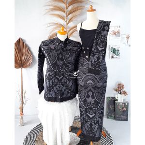 Kemeja dan Rok Batik Span Katun Baju Kondangan Tunangan Lamaran Wisuda Modern Pager Ayu