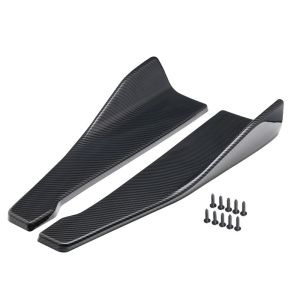 OKDEALS Spoiler Splitter Car Bumper Spoiler Rear Lip Carbon fibre Diffuser Scratch Protector Automobile Accessories ABS Car Side Skirt Bumper Bars Car