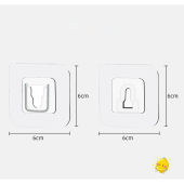 COMBO 2 Miếng Dán Trong Suốt Chữ U-A Có Thể Cài Vào Nhau Dùng Để Dán Tường Treo Đồ Vật Đa Năng Ổ Điện Remote-ESTLA